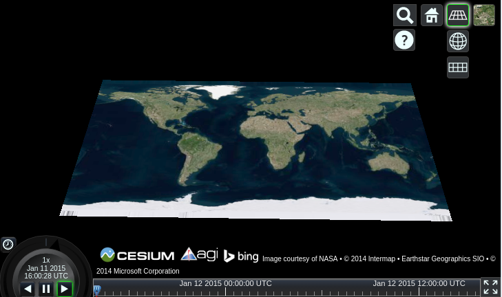 Переключение между 3D, 2.5D и 2D в Cesium