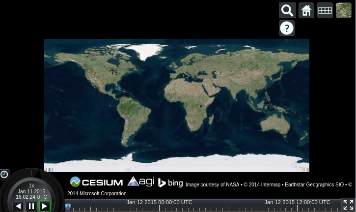 2D-карта в Cesium