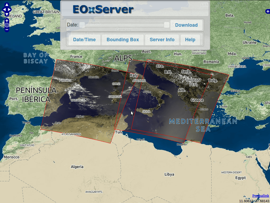 EOxServer embedded client
