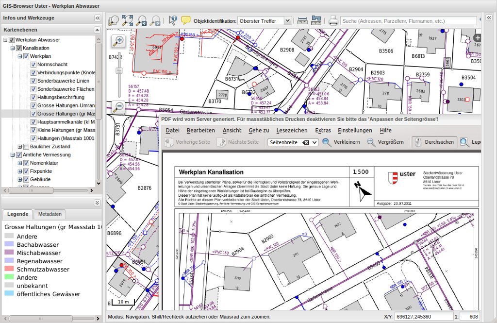 снимок экрана QGIS Mapserver
