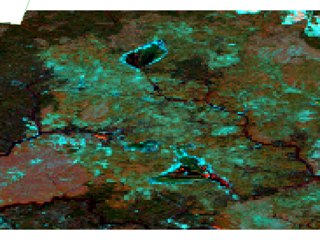Landsat TM7 543 - конец апреля - северо-запад РФ