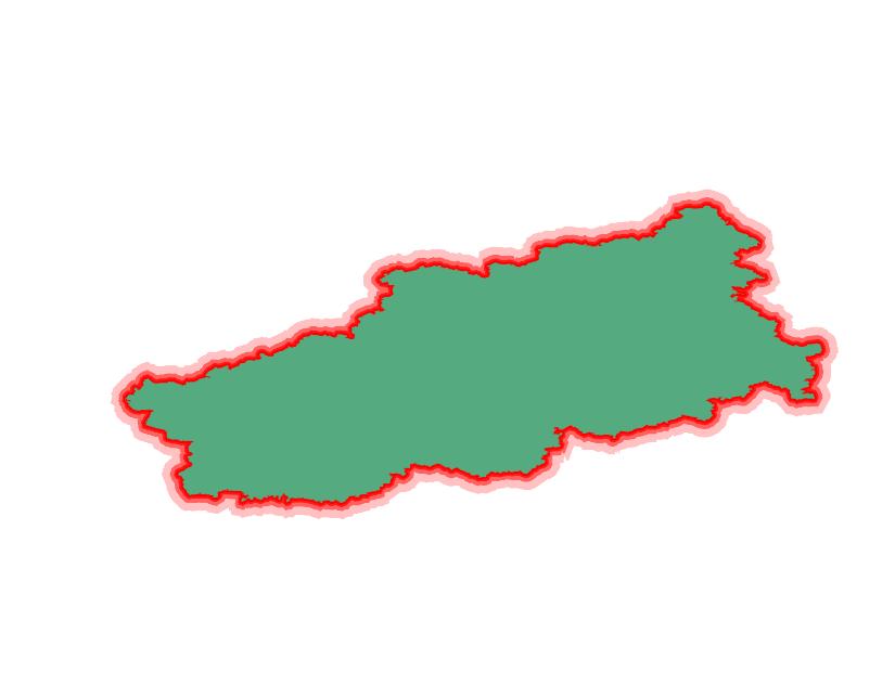 отмывка границ в QGIS