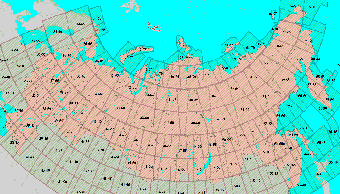 Карта 60 параллель